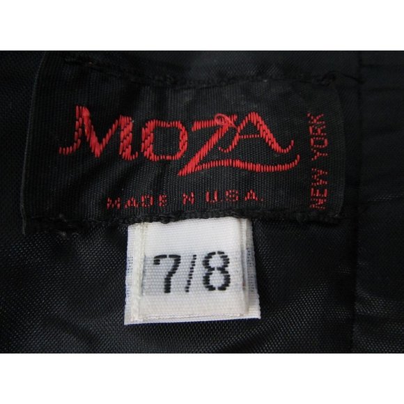 Vintage Emerald Green Black Scale Floral Damask Cocktail Formal by Moza USA Made - Picture 11 of 12